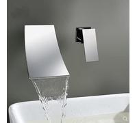 Wall-Mounted Waterfall Bathroom Sink Faucet with Hot and Cold Mixer Tap