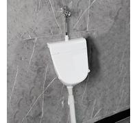 Wall Mounted Waterless Urinal with Manual Flush Valve,Ideal for Garage,Shed,and Backyard Use