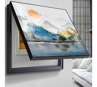 Wall-Mounted Waterproof Electric Meter Box Cover - Decorative Painting Fuse Box Cabinet for Living Room - No Hole Design for Seamless Integration and Style