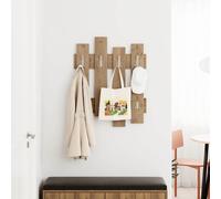 Wall Mounted Wave Hanger with 8 Hooks - Coat Rack, Modern Hallway Storage
