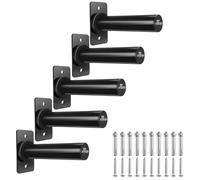Wall Mounted Weight Plate Holder, Fit 2inch Olympic Weight Plates, Max Weight Capacity 275 lb, Heavy Iron Construction, Mounting Hardware Included-(5pcs-Black)