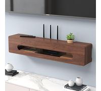 Wall Mounted WiFi Box Hider, WiFi Router Hidden Box Modem, Power Strip and Cable Management Hider Organizer for Home and Office(Brown,80x13x20cm)