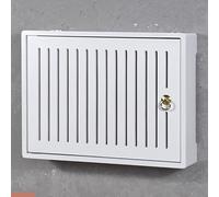 Wall Mounted WiFi Box Hider,WiFi Wireless Router Storage Box,Wooden Router Shelf,Router Cabinet for Office and Home(White,L49.5 * 42cm/19.4 * 16.5in)