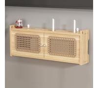 Wall Mounted WiFi Router Box Hider,Media Storage Cabinet, Power Strip and Cable Management Organizer for Home and Office