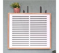 Wall-mounted WiFi Storage Box, Wooden Router and Extension Lead Organizer, Decorative Floating Rack with Single Door for Living Room