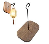 Wall-Mounted Wind Chime Hook Bracket, Self-Adhesive Wooden Wall Mount for Pots,Outdoor Planter Hanging an Hanger for Balcony
