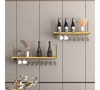 Wall-mounted Wine Glass Holder Hanging Wine Rack Solid Wood & Wrought Iron Wine Shelf Rustic Wine Storage Perfect for Home Bar or Kitchen Decor.