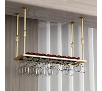 Wall Mounted Wine Glass Rack with Upside Down Hanging Design for Bar Counter and Household Use