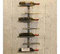 Wall Mounted Wine Rack, 7 Bottle Capacity, Modern Metal Holder for Wine Storage, Label Forward Design for Bar, Restaurant, Wine Cellar, Basement