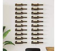 Wall-mounted Wine Rack 9-Bottle White Iron 24x9.5x98cm Modern Vertical for Home