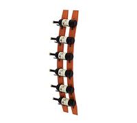 Wall Mounted Wine Rack - Barrel Stave Wooden Wine Holder for 5 to 8 Bottles - Stylish Home Wine Storage Solution