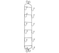 Beliani Wall Mounted Wine Rack Hydrogen Metal Black