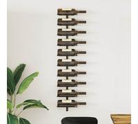 vidaXL Wall-mounted Wine Rack for 10 Bottles Black Metal