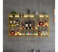 Wall Mounted Wine Rack Breakfast Bar,Bottle for Fridge Shelf Bar Home Pub Outdoor Unit Metal Standing Slim Tall Glass Under(140 * 15 * 80cm)