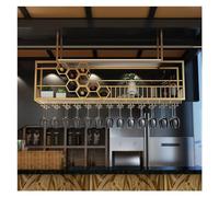 Wall Mounted Wine Rack, Industrial Floating Shelf Organizer for Kitchen, Bar, Wine Cellar