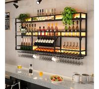 Wall mounted Wine Rack Iron Wine Shelf Large Capacity Bottle Stylish Wine Storage for Bar & Kitchen 150cm 59in Perfect for Wine Lovers and Home Decor