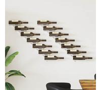 Wall-mounted Wine Rack White Metal 7-Bottle 100cm Length Modern Kitchen Bar Rack