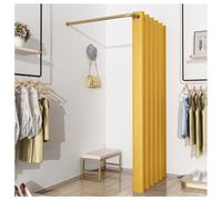 Wall-Mounted with Curtain, Corner Dressing Room Divider for Office, Mall, and Boutique - Stylish and Functional Space Separation Solution