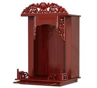 Wall-Mounted Wooden Altars for Home Use Mini Buddhist Altars with Drawer Ideal for Sanctuaries Entrances Tables and s (Brown D 36cm/14.17in)