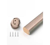 Wall-Mounted Wooden Clothes Rail - Adjustable 42in Laundry Drying Rack, Trimable Solid Wood Rod for Smals, Perfect Wardrobe nizer & Clothes Hanr