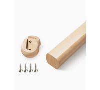 Wall-Mounted Wooden Clothes Rail, Adjustable Drying Rack for Smals, Trimable 28" B Rod, Perfect for Wardrobes and Laundry Rooms