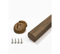 Wall-Mounted Wooden Clothes Rail, Adjustable Laundry Drying Rack (16-47 in) for Smals, Carbonized Wood Trimable Clothes Rod, Perfect for Wardrobe nizat