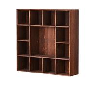 Wall-Mounted Wooden Cup Shelf, Multi-Slot nizer & Divided Sto Rack for Home, Bar & Café, Rustic Decor & Space-Saving Solut, Practical Display Unit