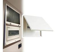 Wall-Mounted Wooden Electrical Panel Cover, White Fuse Box Plate for 16-30" Cabinets, Traceless Nail Installation, 24x20in (60x50cm) Distribution Board Lid