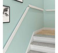 Wall Mounted Wooden il for Stairs - Indoor/Outdoor Safety Support Non-Slip Easy Installation Kit Adjustable Length 30cm-600cm Perfect for Home & Commercial Use