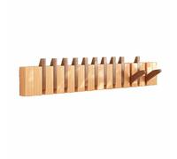 Wall Mounted Wooden Piano Coat Rack12 Decorative Hooks for Entryway Ideal for Coats Bags Hats & Umbrellas Natural Wood Wall Art Organizer