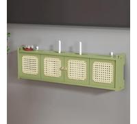 Wall Mounted Wooden Router Storage Box WiFi Modem Cabinet Hider Invisible for Home & Office Green 80cm/31.5in Tidy Up Your Space