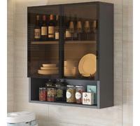 Wall-Mounted Wooden Storage Cabinet Space-Saving for Bathroom Kitchen & Closet - Stylish Home Décor Solution for Small Spaces