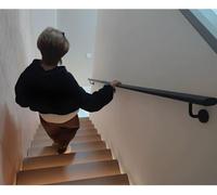 Wall-Mounted Wrought Iron Support Rods, Apartment/Basement/Porch/Garage Stair Railings(100cm/3.3ft)