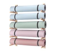 Wall-Mounted Yoga Mat Holder, 2-9 Tier Exercise Mat Storage Rack & Foam Roller Organizer, Home Gym Shelf with Easy Installation and Included Hardware