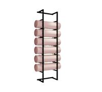 Wall Mounted Yoga Mat Storage Rack, Metal Foam Roller Organizer Stand, Multiple Layers for Yoga Studio and Gym, Anti-Rust Design, Essential Accessory for Fitness