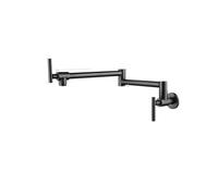 Wall MounteKitchen Faucet Gun Gray Pot Filler Tap 360° Rotate Single ColMixer Spigot Folding Spout for Kitchen Sink & Bar Use