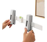 Wall Mounting Leveler with Adjustable Ruler and Push to Drive Nail System | Integrated Storage Case Keeps 36 Preloaded Nails Organised, So You Can Photo Frames And Wall Art Quickly Without