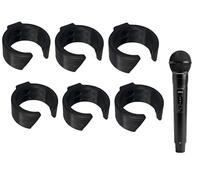 Wall Mounts for Wireless Handheld Microphones, Modern Design, Secure Mounting, Musician gift, Recording Studio Gear, Microphone Organization, Band Organization, Karaoke, Made in Texas, 6 pack