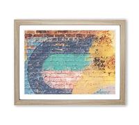 Wall Moves In Abstract Modern Art Framed Print | A3 Oak Framed Wall Art | Ready to Hang | Abstract Fantasy Picture | Living Room Bedroom Lounge Office