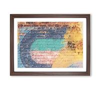 Wall Moves In Abstract Modern Art Framed Print | A3 Walnut Framed Wall Art | Ready to Hang | Abstract Fantasy Picture | Living Room Bedroom Lounge Office