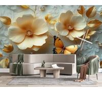 Wall Mural 3D Floral Leaf Photo Wallpaper Non-Woven Matt