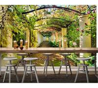 Wall Mural 3D Peel and Stick Self-Adhesive Wallpaper Sticker Home Decor Background Large Art Wall Painting Grapevine Flower Vine 140(W) X70(H) Cm for Bedroom Cafe Bar Office -5124811
