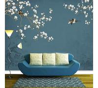 Wall Mural 3D Peel and Stick Self-Adhesive Wallpaper Sticker Home Decor Background Large Art Wall Painting Flowers Animals Birds 200(W) X150(H) Cm for Bedroom Cafe Bar Office -2892515