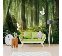 Wall Mural 3D Peel and Stick Self-Adhesive Wallpaper Sticker Home Decor Background Large Art Wall Painting Retro Primitive Jungle Scenery 250(W) X175(H) Cm for Bedroom Cafe Bar Office -4761690