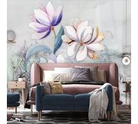 Wall Mural 3D Peel and Stick Self-Adhesive Wallpaper Sticker Home Decor Background Large Art Wall Painting Plants and Flowers 416(W) X254(H) Cm for Bedroom Cafe Bar Office -3776445