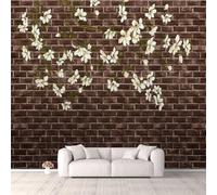 Wall Mural 3D Peel and Stick Self-Adhesive Wallpaper Sticker Home Decor Background Large Art Wall Painting Plants and Flowers 450(W) X315(H) Cm for Bedroom Cafe Bar Office -5748731