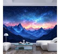 Wall Mural 3D Photo Wallpaper Star filled sky over mountain ranges modern style Star filled sky over mountain ranges modern stylePeel and Stick Bedroom Sofa Tv Backdrop 3D 3D Living Room The Wall for