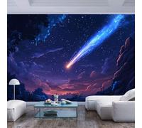 Wall Mural 3D Print Wallpaper Photo Night sky scene shooting star modern style Night sky scene shooting star modern styleSelf Adhesive Removable Custom 3D Effect Photo Living Room Bedroom Tv Backgrou