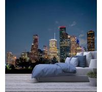 Wall Mural 3D Wallpaper Peel and Stick Christmas Decor Self Adhesive - Modern City Night Scenery 200(W) X150(H) Cm Painting - Wallpaper Easy to Use for Tv and Sofa Background Walls Rem-1531151