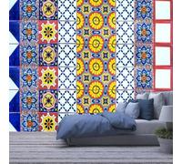 Wall Mural 3D Wallpaper Peel and Stick Christmas Decor Self Adhesive - Vintage Tile Carving Pattern 450(W) X315(H) Cm Painting - Wallpaper Easy to Use for Tv and Sofa Background Walls -1960353